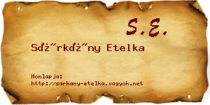Sárkány Etelka névjegykártya