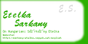 etelka sarkany business card